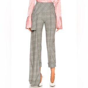 Hellessy Romeo Houndstooth Wool Blend Trouser Pant NWT